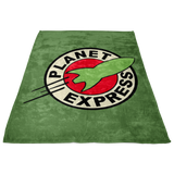 Futurama Planet Express Ultra Soft Plush Fleece  Blanket in Green