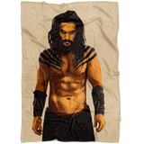 "Let Your Hair Down" Khal Drogo Jason Momoa Fleece Blanket