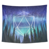 Odesza Icosahedron Moon Northern Lights Horizontal Tapestry