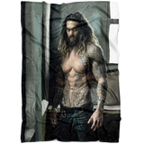 Aquaman Jason Momoa Hand Digitally Painted Ultra Soft Plush Fleece Blanket