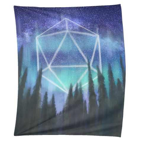 Odesza Icosahedron Moon Northern Lights Tapestry