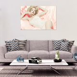 Marilyn Monroe Digitally Hand Painted Canvas Wrapped Wood Frame Wall Art