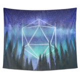 Odesza Icosahedron Moon Northern Lights Horizontal Tapestry