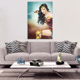 Wonder Woman Canvas Wrapped Wood Framed Wall Art