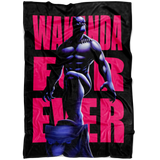 Wakanda Forever Black Panther Ultra Soft Plush Fleece Blanket