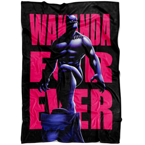 Wakanda Forever Black Panther Ultra Soft Plush Fleece Blanket