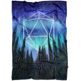 Odesza Icosahedron Moon Northern Lights Ultra Soft Plush Fleece Blanket