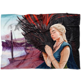 Mother of Dragons Khaleesi Game of Thrones Daenarys Targaryn Plush Fleece Blanket