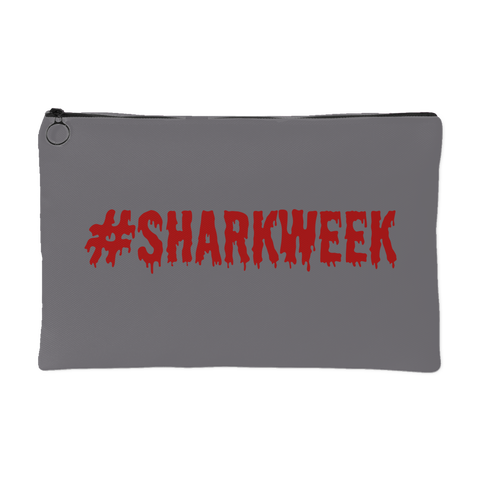 Shark Week Period Pouch for Purses and Diaper Bags 8"x5" in Shark Grey
