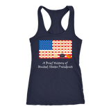 A Funny History of US Presidents Trump the Cheeto Racer Back Tank