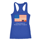 A Funny History of US Presidents Trump the Cheeto Racer Back Tank