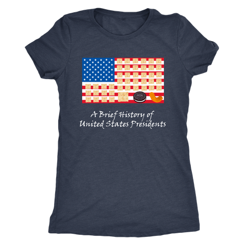A Funny History of US Presidents Trump the Cheeto Women's Triblend Tee