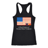 A Funny History of US Presidents Trump the Cheeto Racer Back Tank