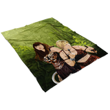 Xena Warrior Princess and Gabrielle Ultra Soft Plush Fleece Blanket Green