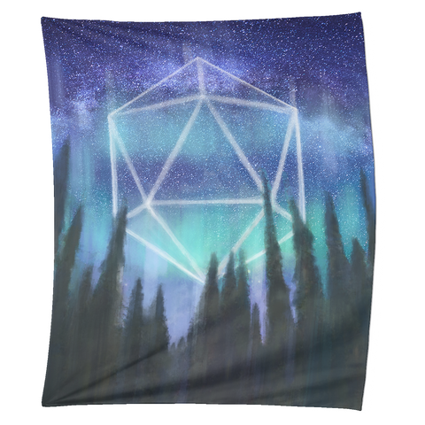 Odesza Icosahedron Moon Northern Lights Tapestry